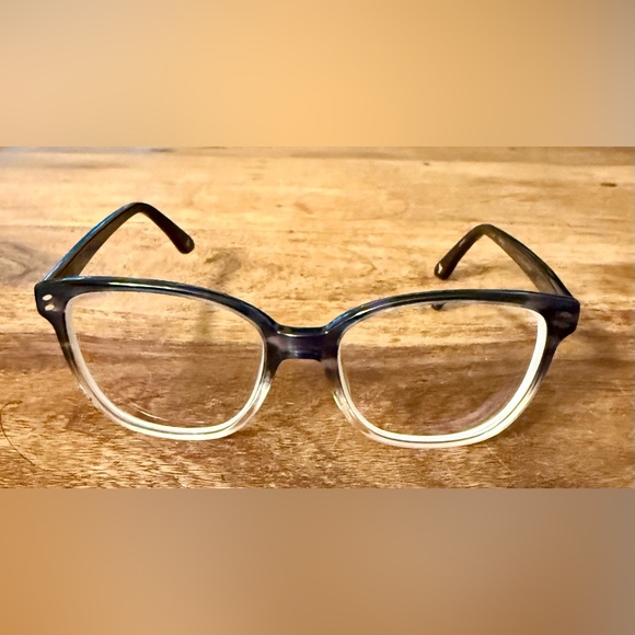 New, Womens Amelia E Chardonnay Clear Blue/Pink Plastic Glasses Frames with Case - Picture 3 of 11